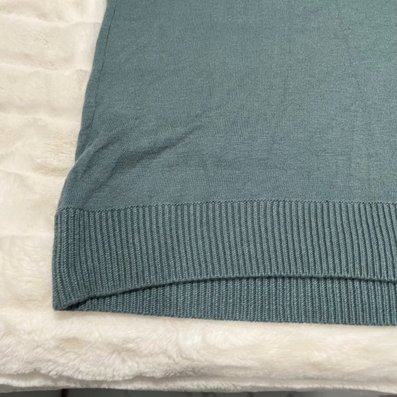 Adrianna Papell Green Small Tight Knit Ribbed Hem Sleeveless Office Sweater - Picture 10 of 13